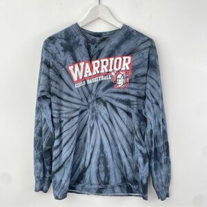 Gildan Warrior Girls Basketball Black and Blue Long Sleeve Hoodie